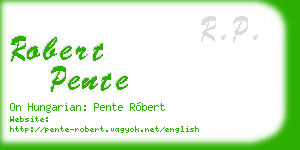 robert pente business card